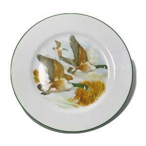 Thomas B Swain Littleton Co Flying Ducks collectible Dessert Plate Dish  7.75"